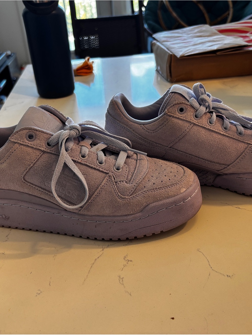 adidas Forum Bold Stripes - suede fig (purple) color